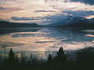 Master Artist blue mirror sunset 2 (From near Skutvik, Norway) (APS)