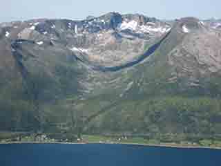Majestic Mjeldskartinden on Kvaløya (From Blåruttinden, Norway)