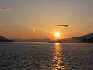 Glorious sunset flower over sound 1 (From Vikran-Larseng ferry, Norway)