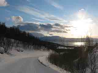 Brilliant sunset over Malangen fjord (From Rambergflaten, Norway)