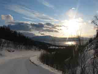 Brilliant sunset over Malangen fjord 2 (From Rambergflaten, Norway)