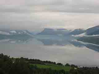 Cloudy mirror Balsfjorden (From Bergneset, Norway)