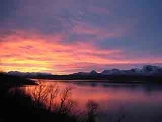 Firecolor sunrise over Nordfjorden (From Mestervik, Norway)