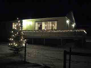 Christmas lights in sincere and hardy (Near Bentsjordtinden, Norway)