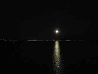 Moon luster over tranquil waters (From Vikran-Larseng ferry, Norway)