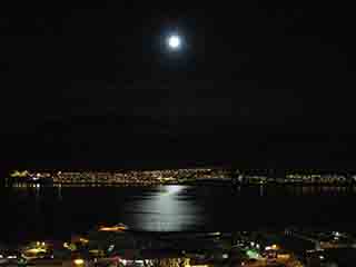 Moon luster over sound (From Tromsø, Norway)