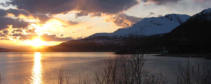 Second Coming sunset over Kvaløya 1 (From near Sand, Norway)
